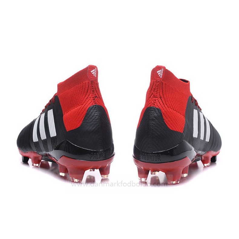 Adidas Predator 18.1 FG Fodboldstøvler Herre – Sort Hvid Rød